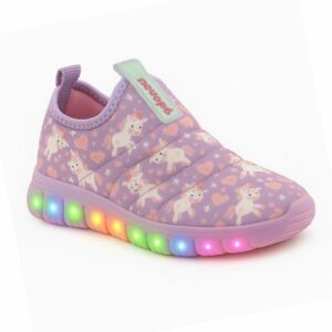 Tênis Novopé Unicórnio Lilas Led 99001013