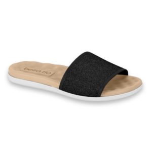 Chinelo Beira Rio Conforto 8360.353 Preto Gliter