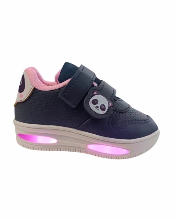 Tênis Infantil Mini Pé Com Led Panda mp2509