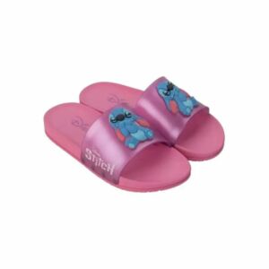 Chinelo Slide Infantil Stitch Grendene Rosa Glitter 22994