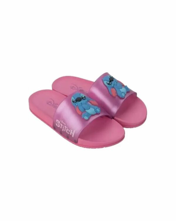 Chinelo Slide Infantil Stitch Grendene Rosa Glitter 22994