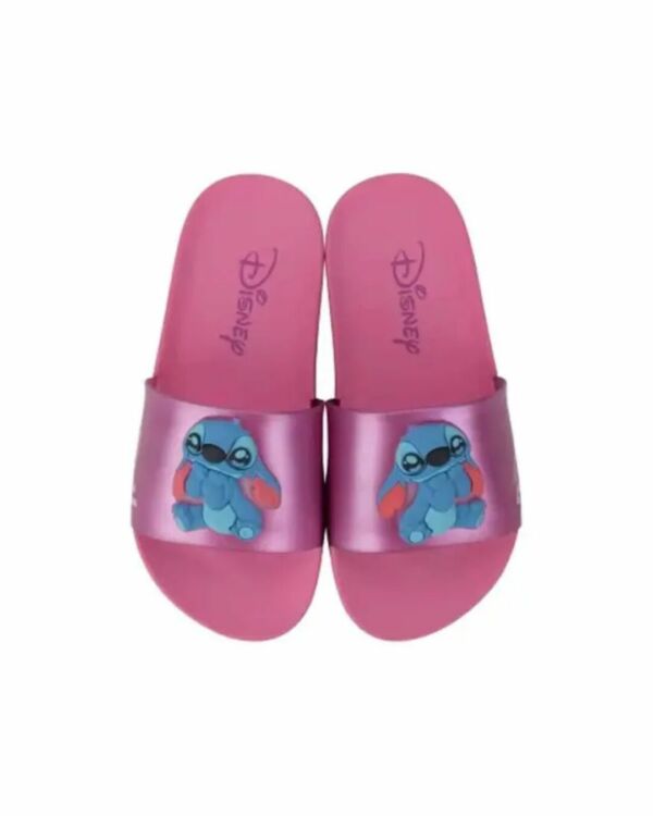 Chinelo Slide Infantil Stitch Grendene Rosa Glitter 22994 - Imagem 2