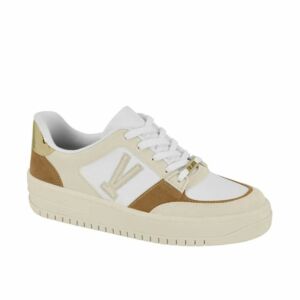 Tênis Vizzano Casual V Lateral Branco/Off/Dourado 1389.131