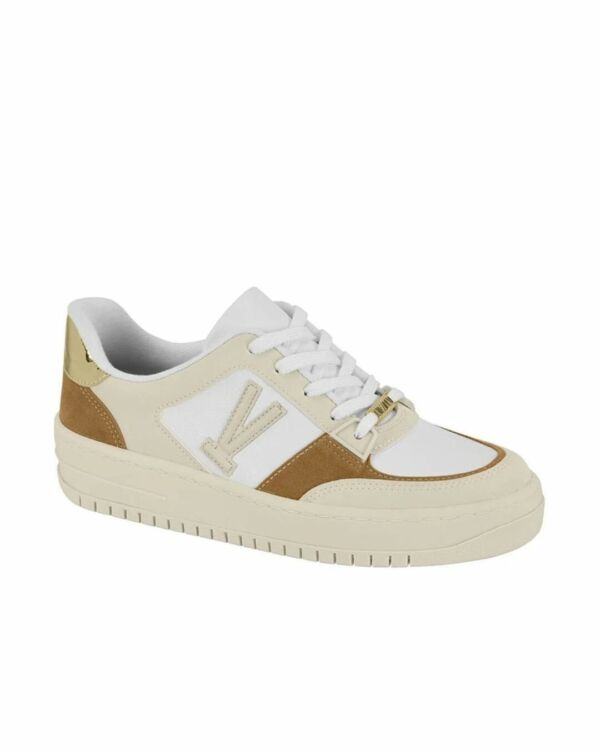 Tênis Vizzano Casual V Lateral Branco/Off/Dourado 1389.131