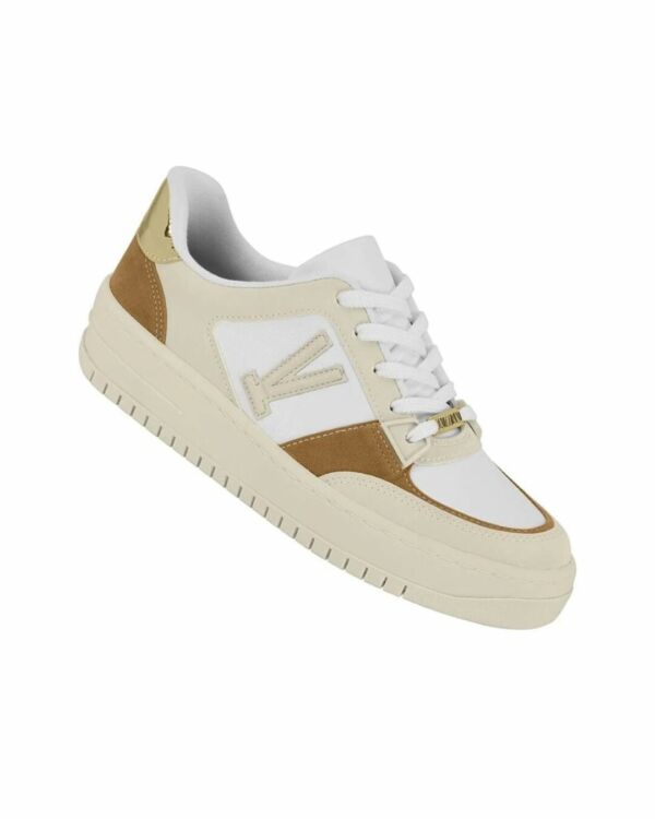 Tênis Vizzano Casual V Lateral Branco/Off/Dourado 1389.131 - Imagem 2