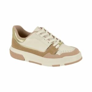 Tênis Vizzano Detalhe Metalizado Branco Off/Bege/Dourado 1455.102