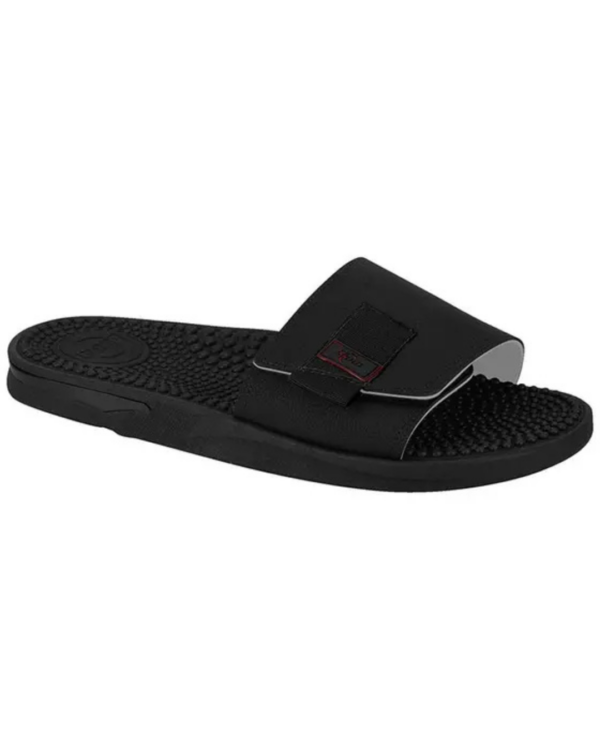 Chinelo Slide Br Sport Massageador Velcro Preto 2254.104