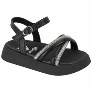 Sandália Molekinha Baby Com Strass Preta 2733.104