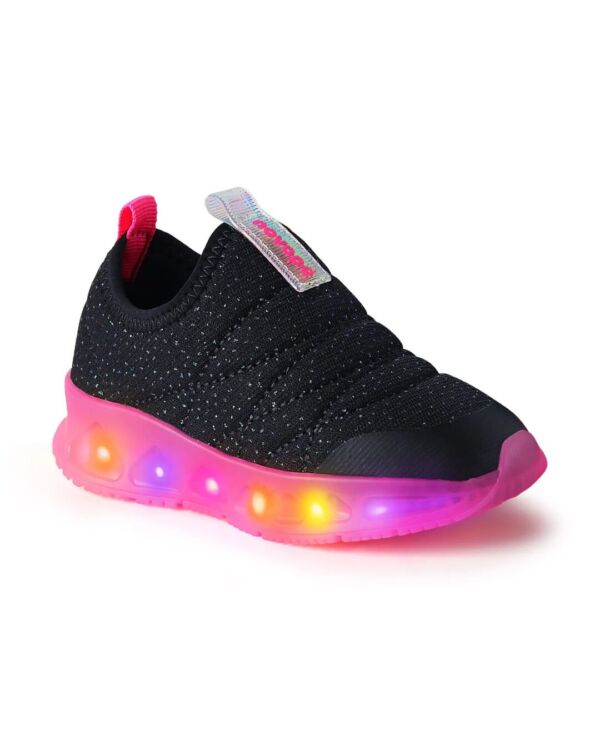Tênis Novopé Glitter Led Preto/Pink 30001272