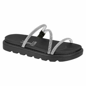 Papete Vizzano 3 Tiras Strass Preto/Cristal 6459.118