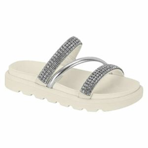Papete Vizzano Tratorada com Pedras Branco/Prata 6459.133