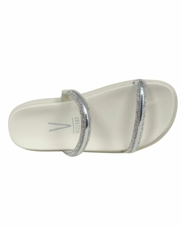 Papete Vizzano Tratorada com Strass 2 Tiras Branco/Cristal 6459.135 - Imagem 3