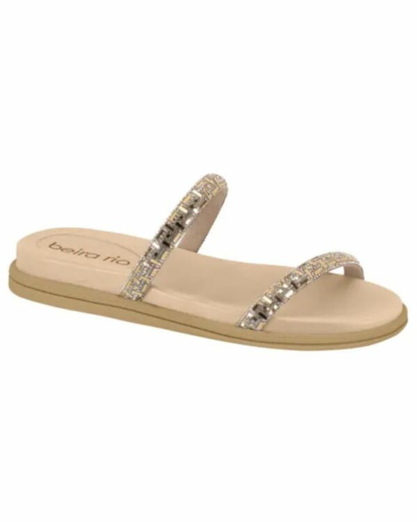 Papete Beira Rio 2 Tiras Dourado 8488.105