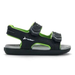 Sandália Rider R Line Baby Preto/Verde/Cinza 12527