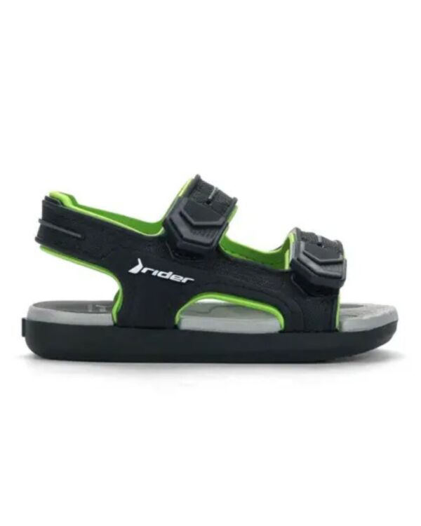 Sandália Rider R Line Baby Preto/Verde/Cinza 12527