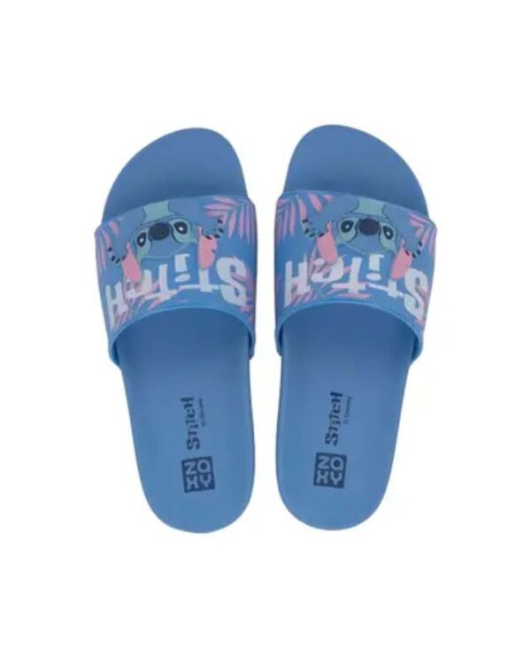 Chinelo Slide Stitch Zaxy Azul 19198 - Imagem 2