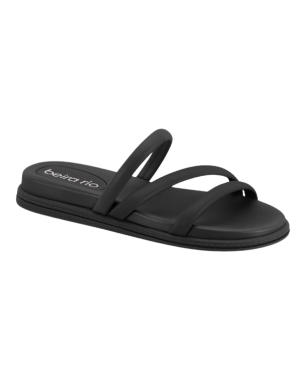 Papete Beira Rio 3 Tiras Preto 8488.108