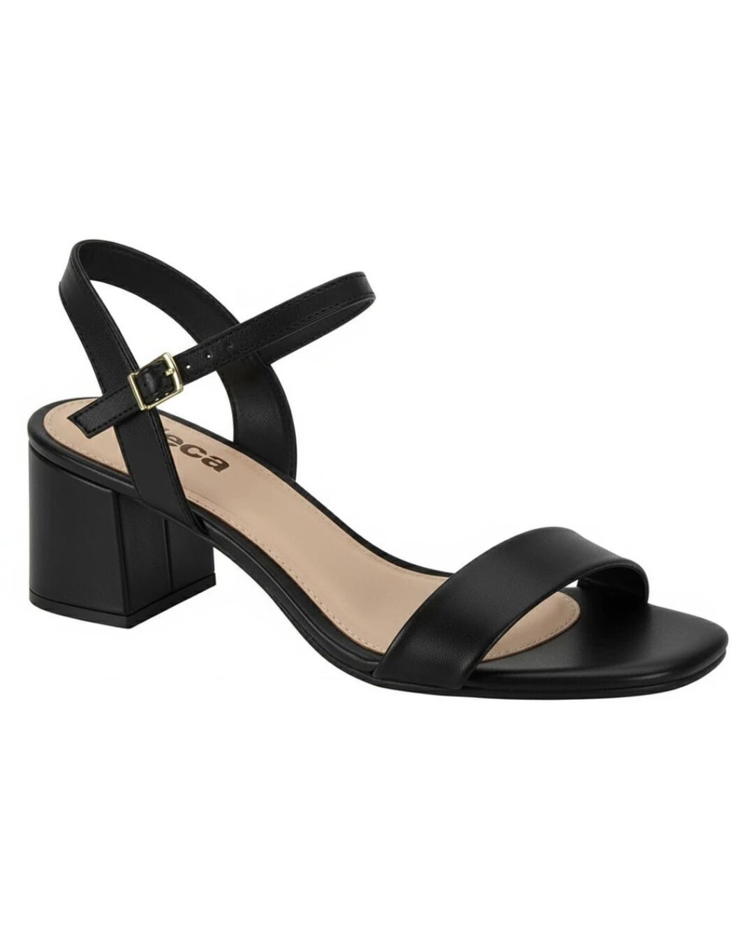 Sandália Moleca Salto Bloco Preto 5496.101