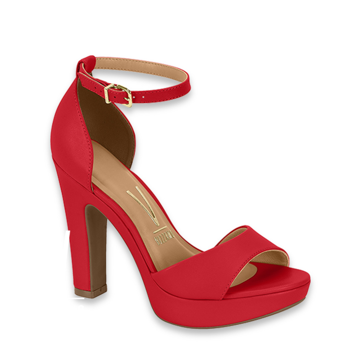 Sandalia Vermelha Meia Pata Vizzano 6292.217