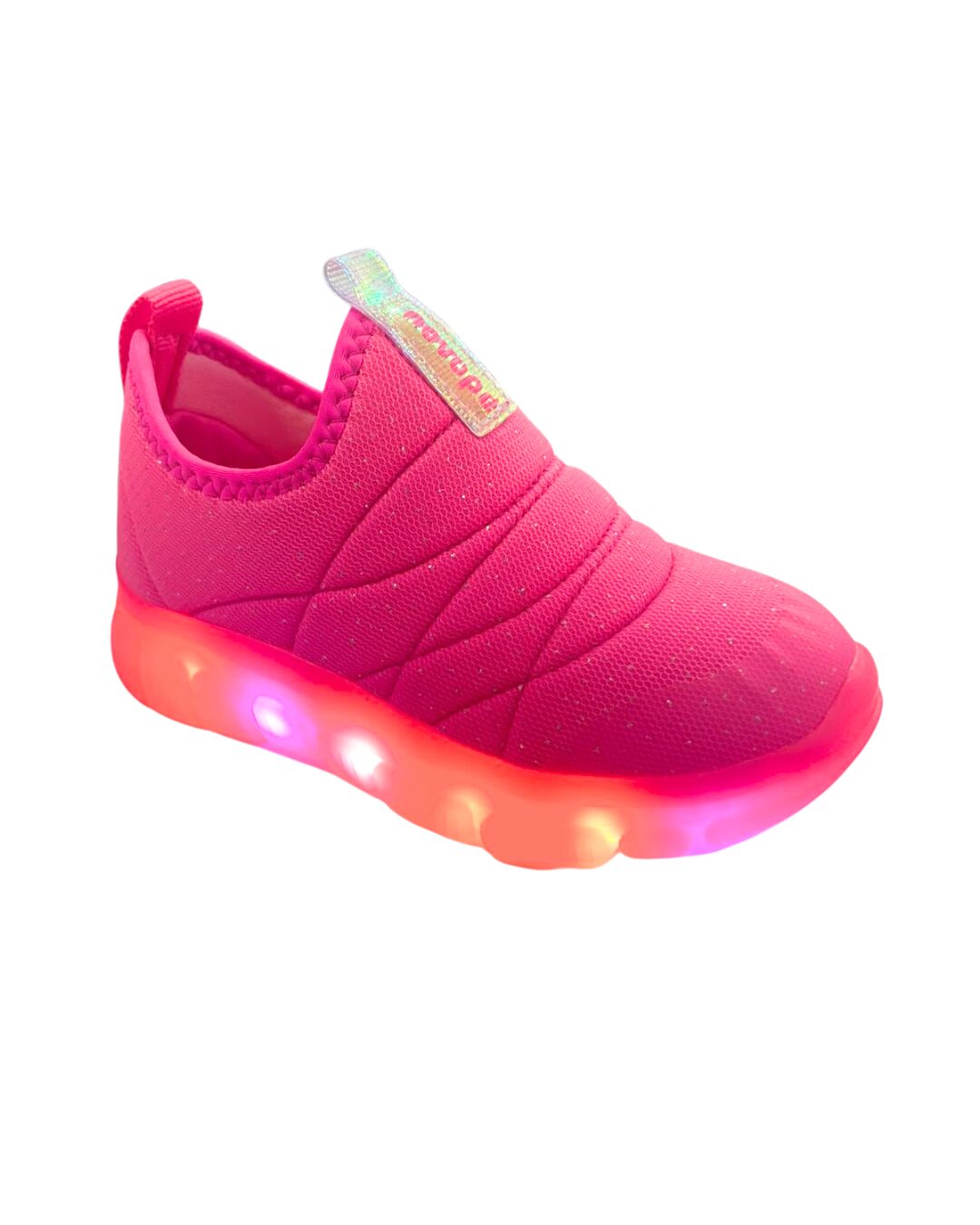 Tênis Novopé Glitter Pink Fluor Led 99001013