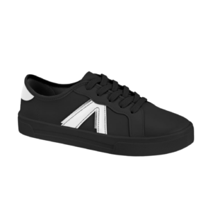 Tênis Moleca Napa Cadarço Preto/Branco/Prata 5667.853