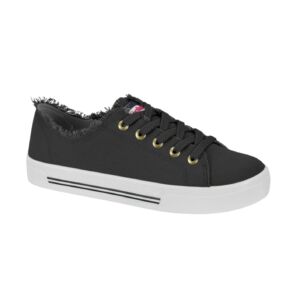 Tênis Moleca Desfiado Cadarço Preto 5667.722