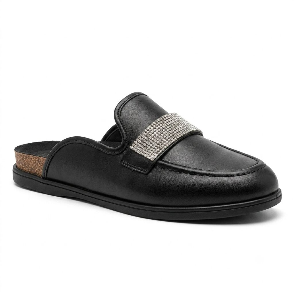 Mule Clog Beira Rio Preto Strass 4317.101 - Imagem 2