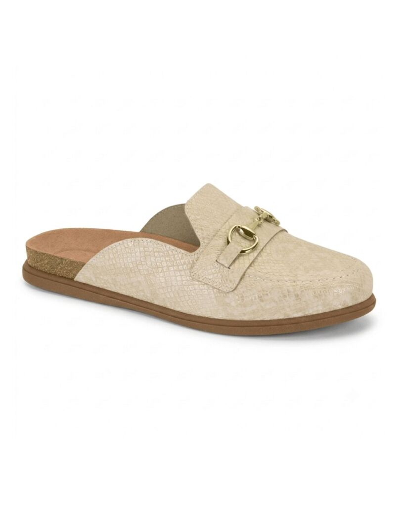 Mule Clog Beira Rio Creme Napa Snake 4317.102 - Imagem 2