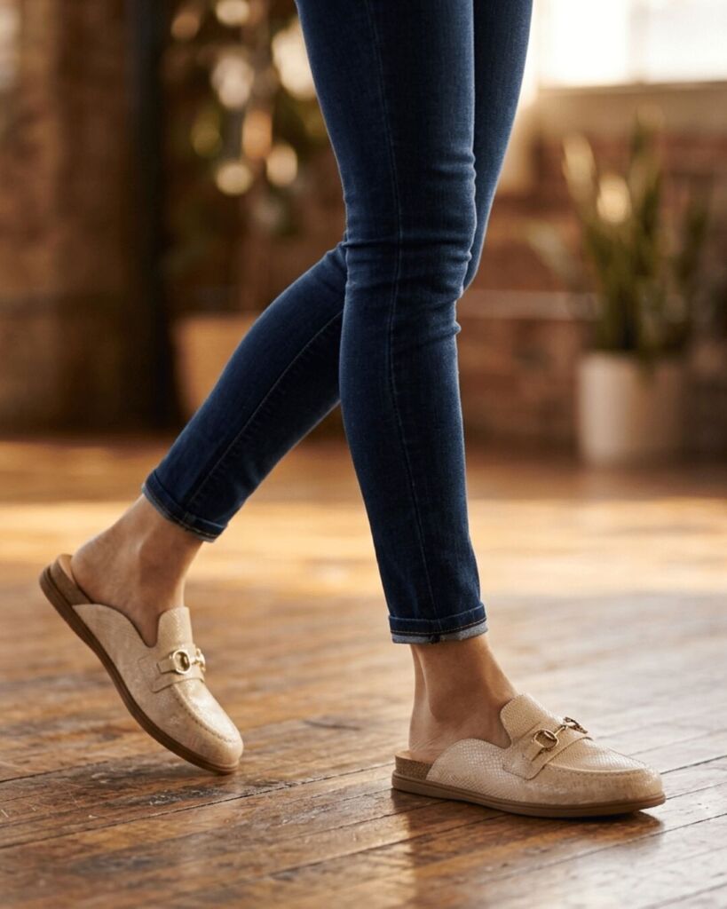 Mule Clog Beira Rio Creme Napa Snake 4317.102