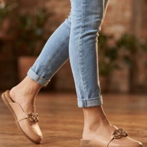 Mule Clog Beira Rio Nude Corrente 4317.105