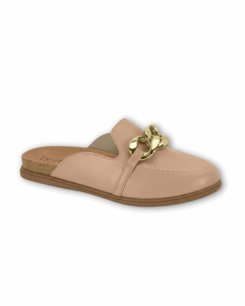 Mule Clog Beira Rio Nude Corrente 4317.105 - Imagem 2