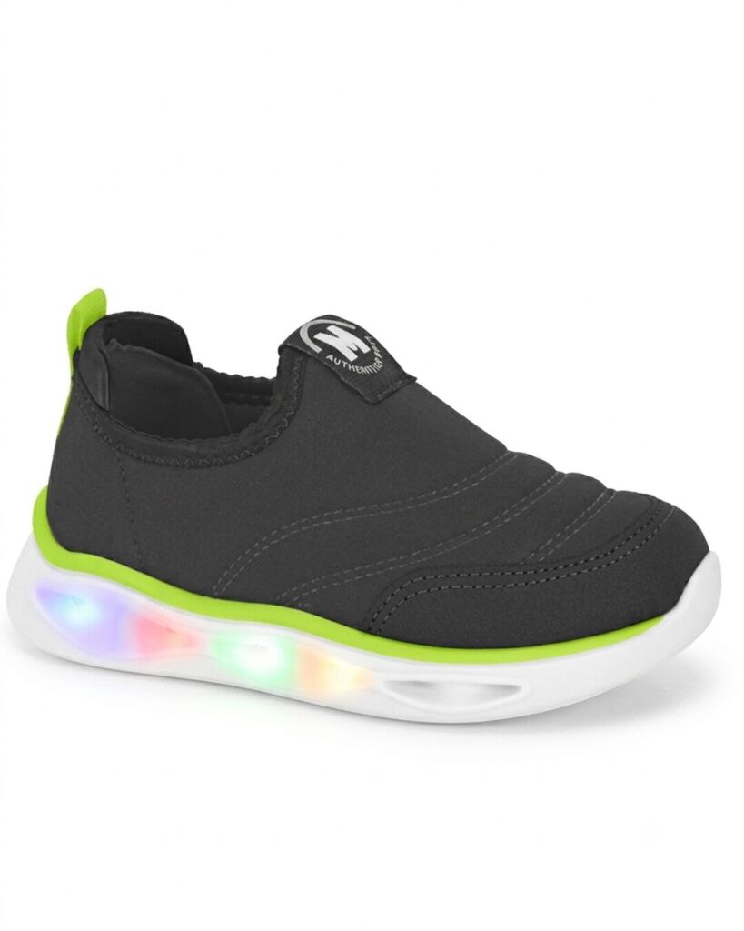Tênis Molekinho 2620.103 bebê preto com luz de led - Imagem 2