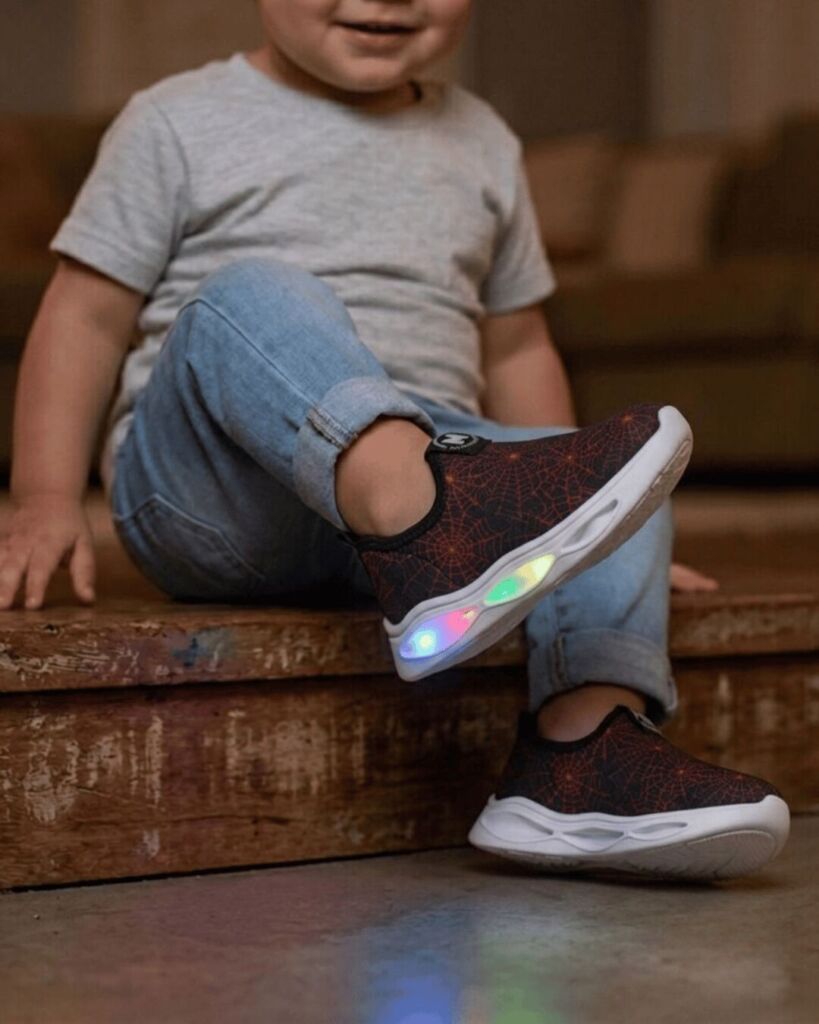 Tênis Molekinho 2620.223 bebê menino com led
