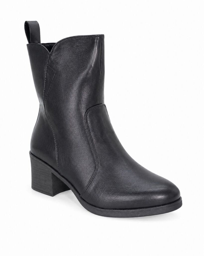 Bota Mooncity 73206 Preto Cano Médio Casual - Imagem 2