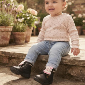 Bota Molekinha Coturno Baby Preta 2126.522