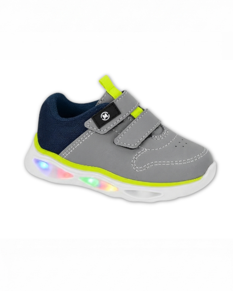 Tênis Molekinho Baby Led Marinho Cinza 2620.116 - Imagem 2
