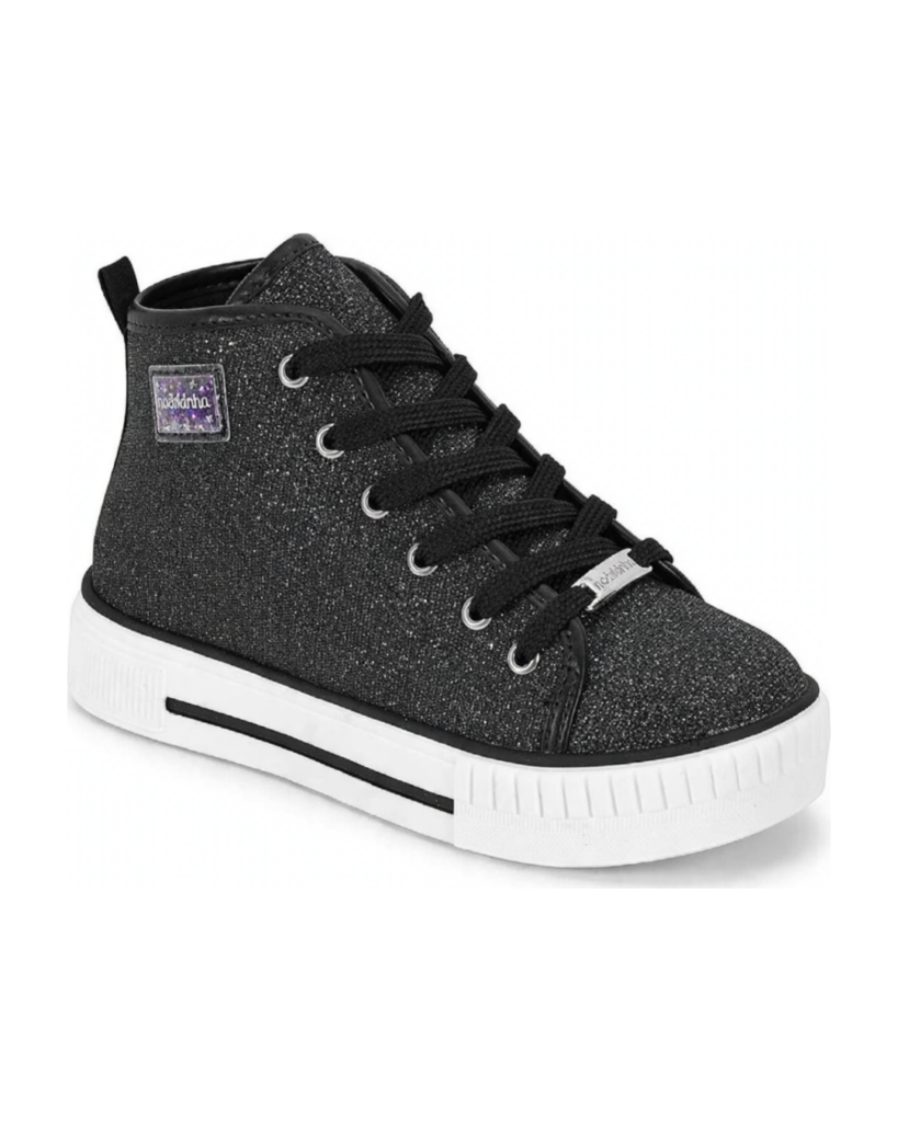 Tênis Molekinha 2565.102 Preto Glitter - Imagem 2