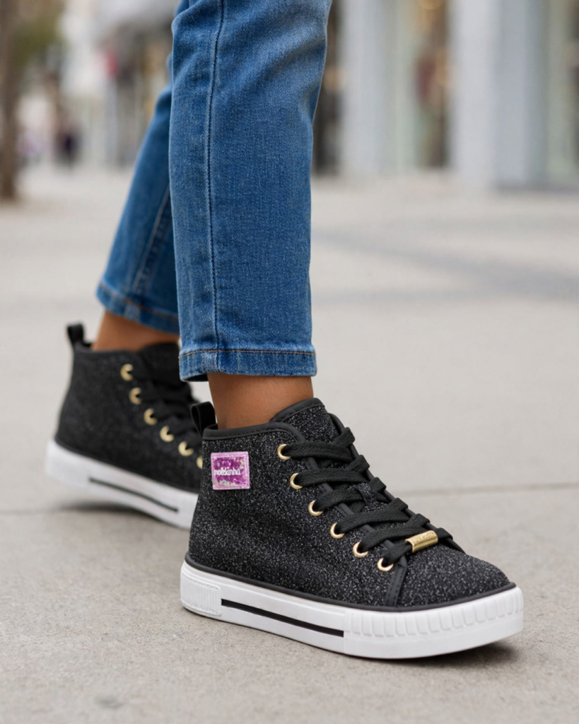 Tênis Molekinha 2565.102 Preto Glitter