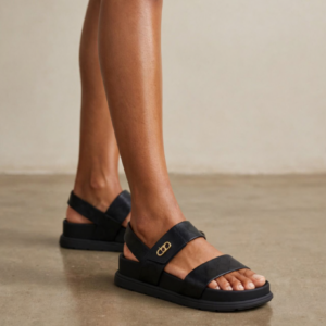 Sandalia Papete Flatform Preta Beira Rio 8534.102
