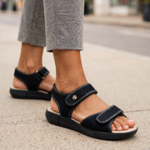 Sandália Modare 2 Velcros Preta 7199.108