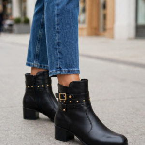 Bota Mooncity Salto Baixo 72301 Preta