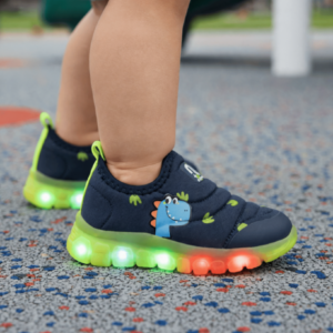 Tênis Bebê Menino Com Luz LED Novopé 99001050 Dino