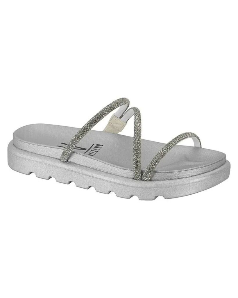 Papete Vizzano 3 Tiras Strass Prata 6459.318 - Imagem 2